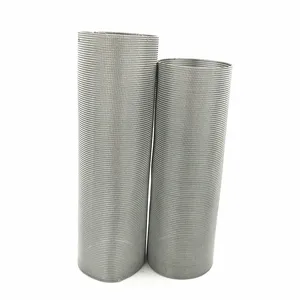 Supply 100 150 300 500 Micron Stainless Steel Wire Mesh Screen Cylinder Filter Mesh Tube thumbnail-2