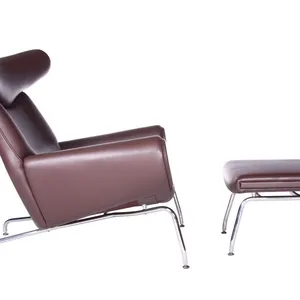 Hans J. Wegner OX Chair and Ottoman Replicas thumbnail-2