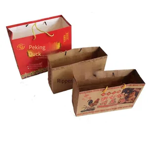 Custom-made Kraft Paper Bags for Mekong Grilled Fish, Hanging Oven Grilled Fish, and Charcoal Grilled Fish. Ready-made Hand-held Bags With Oil-absorbing Paper for Wrapping Fish thumbnail-3