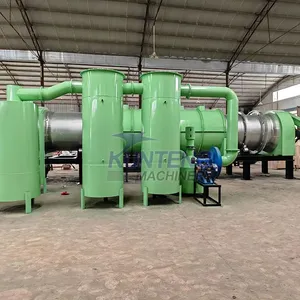 Continuous Rotary Biochar Making Machine Black Powder Charcoal Carbonization Production Line EPC thumbnail-4