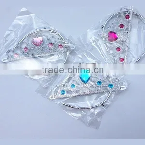 In Stock Factory Price Electroplating Plastic Tiara Princess Crowns for Kids for Sale thumbnail-5