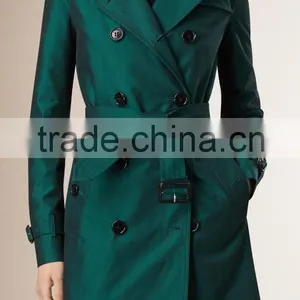 Trench Coat Ladies Winter Women Double Breasted Long Trench Coat thumbnail-3