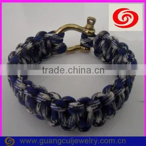Fashion Stainless Steel Gold Clasp 550 Firefighter Paracord Bracelet thumbnail-1