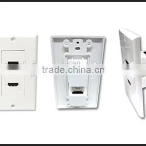 Two Port Fit With HDMI Jack HDMI Faceplate thumbnail-1