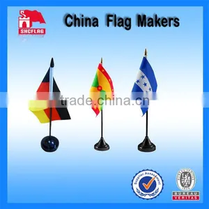 Custom Mini Table Flag With Plastic Stand thumbnail-1