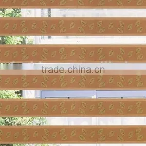 Top-grade Blinds 100% Blackout Roller Blind Double-shade Shower Curtain Jacquard Zebra Blind/ Stone-look Zebra Blinds thumbnail-3