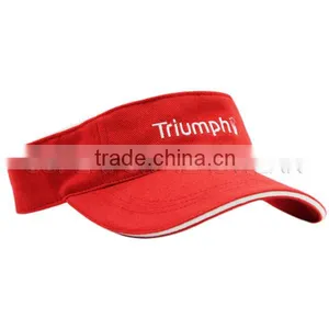 Red Embroidery Design Large Visor Cap thumbnail-6