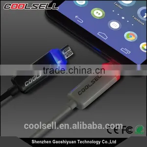 Special Design Coolsell LED Light Micro USB Cable Reversible Mirco Cable With LED Light thumbnail-3