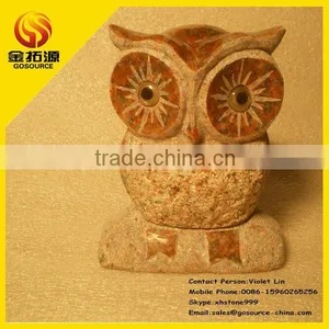 Natural Stone Carving Owls thumbnail-1