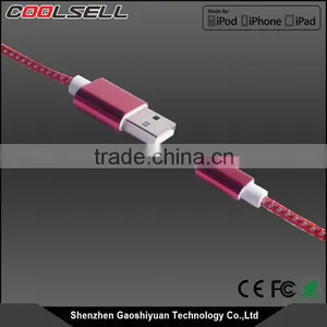 Original High Quality Mfi Custom Logo Colorful Nylon Braide USB Data Cable for Iphone 5 Mfi Charger Cable Mfi Certified thumbnail-5