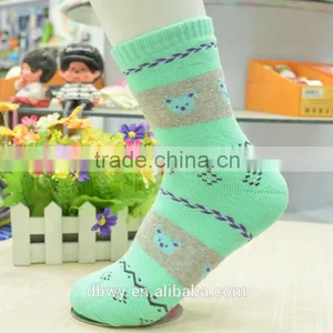 Colorful Bear Pattern Pure Cotton Terry Socks for Women and Girls thumbnail-6