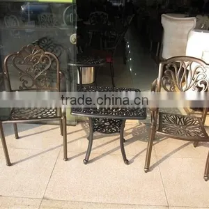 American French Style Cast Iron Metal Aluminum Dining Garden Chair thumbnail-3