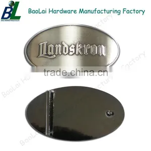 Oval Shape Embossed Zinc Alloy Reversible Belt Bukle for Men thumbnail-5