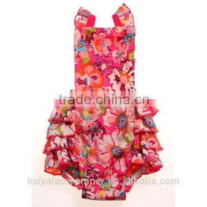 Gold Polka Dots Summer Cotton Newborn Baby Clothes Pom Pom Jumpsuits Bodysuit Romper thumbnail-3