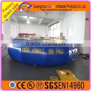 Blue Inflatable Water Trampoline Jumping Bed For Kids thumbnail-1