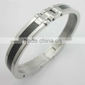 Fashion Carter Carbon Stainless Steel Men's Bracelet Bangle thumbnail-1