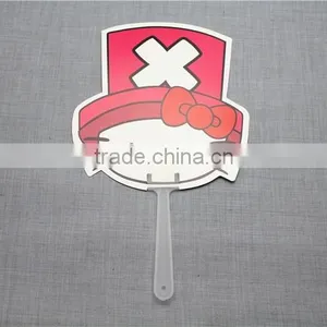 2016 Hot Selling pp Animal Print Hand Fan Small Hand Fan Advertising Fan for Children thumbnail-3