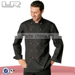 Men's Long Sleeve Black Chef Uniform thumbnail-1