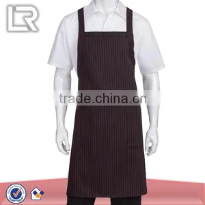 Adjustable Cross-Back Long Bib Apron With Pockets thumbnail-1