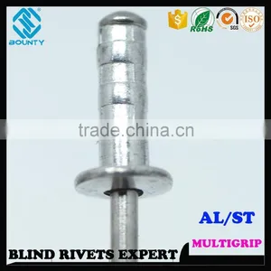 HIGH QUALITY FACTORY DOME HEAD ALUMINUM STEEL MULTIGRIP RIVETS thumbnail-1