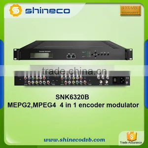 4 Channels MPEG-2&H.264 DVB Headend HD RF Encoder Modulator DVB-T thumbnail-1