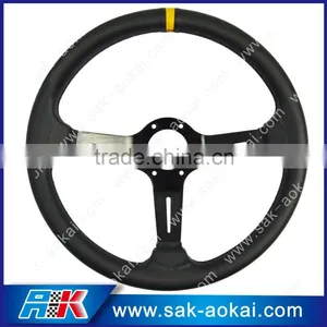 Microfiber PU Leather Auto Steering Wheel thumbnail-1