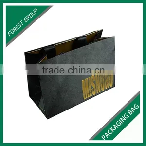 APPREAL INDUSTRY ART PAPER CLOTHING PACKAGING BAGS WITH HOT STAPPING LOGO BOTH SIDE thumbnail-3