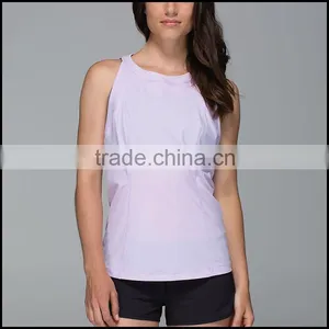 Cheap Wholesale Women Custom Tank Top Sleeveless Cotton Spandex Gym Club Fitness thumbnail-1