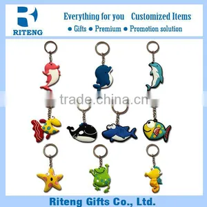 Cute Animal Shaped PVC Keychain Promotional Gift thumbnail-2