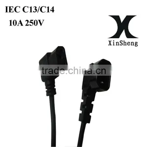 AC Power Cord Connector Angled Power Cord Ends With IEC Standard thumbnail-1