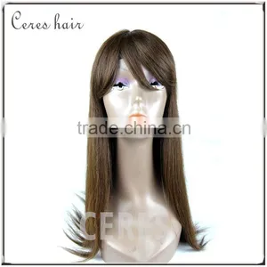 4# Color Natural Hair Wig Brazilian Virgin Natural Hair Wig Full Lace Comfortable Hair Wig thumbnail-1