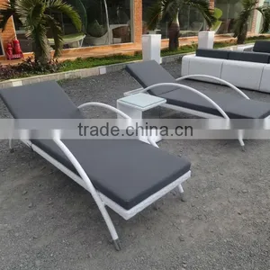 Poly Rattan Chaise Lounge thumbnail-1