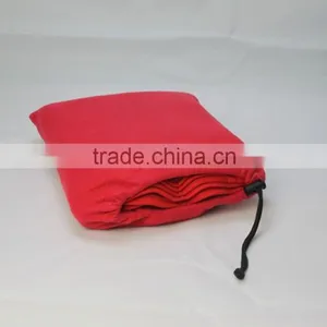 100%Polyester Solid Color Polar Fleece Travel Blanket With Drawstring Bag thumbnail-4