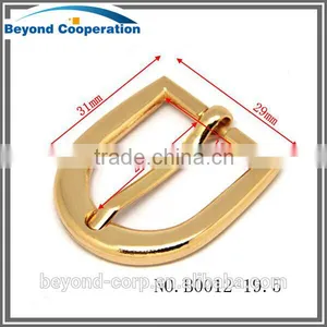 Bent Pin Buckle Real Gold Finished Pin Buckle Curved Fashion Buckle thumbnail-1