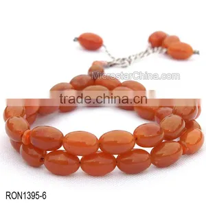 Cherry Amber Color 33pcs Islamic Prayer Beads Misbaha Rosary Tesbih Misbaha Quality Choice thumbnail-1
