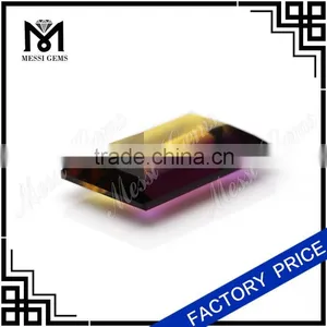 Hydrothermal Quartz Ametrine Baguette Cut for Amethrine Stone thumbnail-6