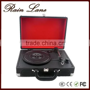 Rain Lane Colourful Mini Portable LP OEM Function Vinyl Turntable Retro Record Player thumbnail-1