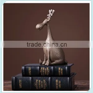 Resin Cute Christmas Deer Statue Christmas Gift thumbnail-3