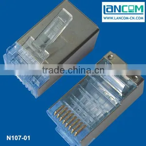 Cat 5e STP RJ45 PLUG 2 Prong With Gold Plating thumbnail-1