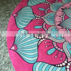 Wholesale Custom Printed Portable Thin Rubber Round Mat thumbnail-5