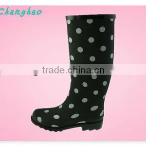 Women Dot Style Rubber Rain Boots thumbnail-2
