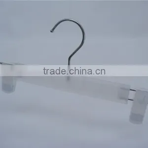 Semi-transparent Plastic Pant Bottom Tourser Clip Hanger for Wholesale thumbnail-3