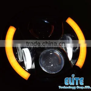 High Power Waterproof IP67 Hi/Lo Beam 4800LM Led Angle Eye 7'' Headlight Jeep thumbnail-2
