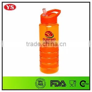 Personalized 750 ml Bpa Free Plastic Water Bottle With Drink Straw thumbnail-3