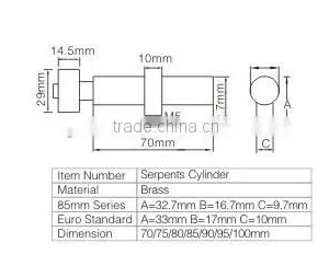 Euro Profile Cylinder Lock thumbnail-2