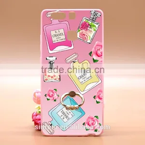 100% Import Premium Quality Material For Huawei P9 Perfume Design TPU+PC Phone Case With Ring Bracket thumbnail-1