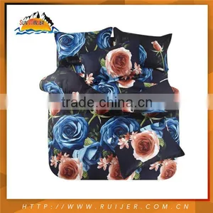 Reactive Printing Floral Design Colorful Quilt Bedspread Set thumbnail-5