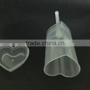 Christmas Hot Selling Round or Heart Shape PP Cake Decoration Tubes With Lid thumbnail-2