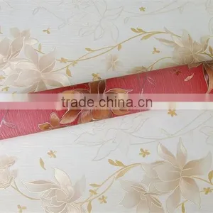 2015 Best Selling Stocklot Adhesive Vinyl Red Chinese Wallpaper thumbnail-3
