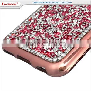 Full Rhinestone Pink Color Plating Soft Tpu Back Cover Case for Vivo Y11 Y21 Y31 Y51 Y28 thumbnail-2